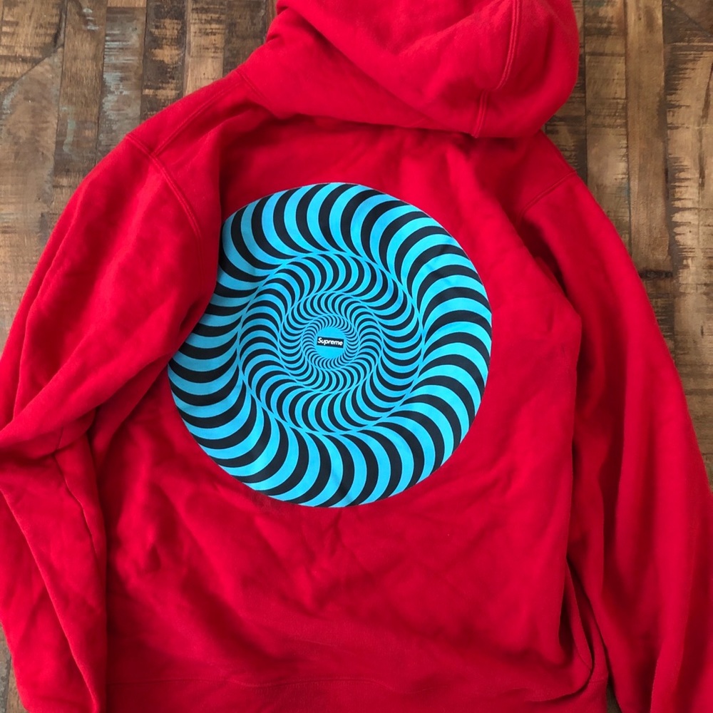 Men’s Red Supreme Spitfire Hoodie (Med)